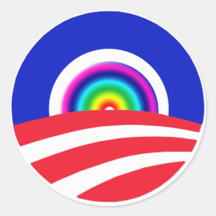 Adesivo Obama Rainbow Stickers