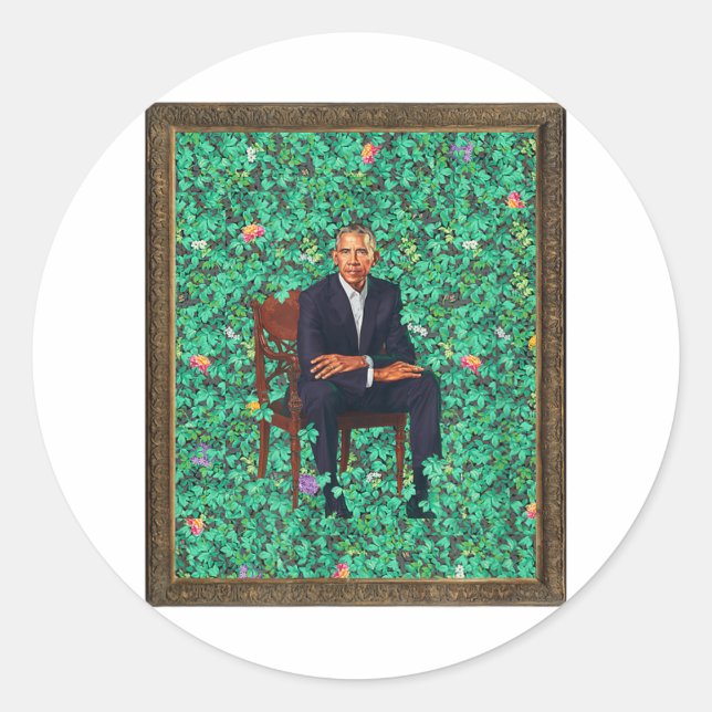 Adesivo Obama Retrato Tee _1 (Frente)