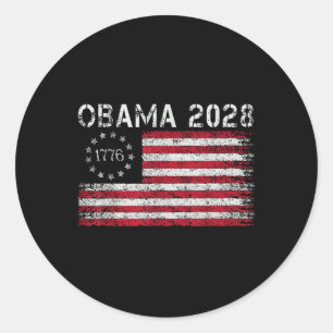 Adesivo Obama Retro Us Vintage Flag Patriótico 2028 Politi