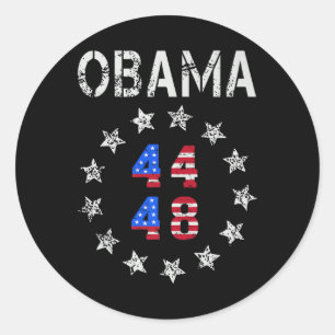 Adesivo Obama Retro Vintage Eus Flag Patriótico 2028 44 48