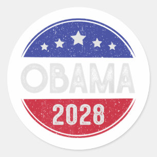 Adesivo Obama Retro Vintage Flag Patriótico 2028 Política