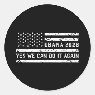 Adesivo Obama Retro Vintage Patriótico 2028 Prote Política