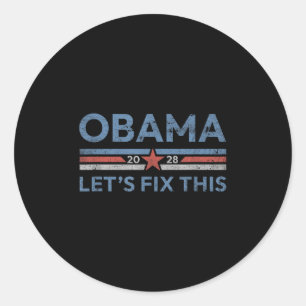 Adesivo Obama Retro Vintage Patriótico 2028 Prote Política