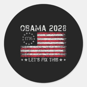 Adesivo Obama Retro Vintage U Bandeira Americana Patriótic