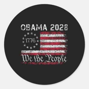 Adesivo Obama Retro Vintage Us Flag Patriótico 2028 1776 P