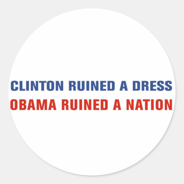 Adesivo Obama Ruined A Nation (Frente)