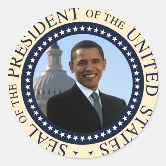 Adesivo Obama Seal Blue (Frente)