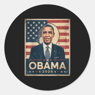 Adesivo Obama Vintage Presidente 2028 Obama _