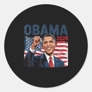 Adesivo Obama Vintage Presidente 2028 Obama Retro Flag Ame
