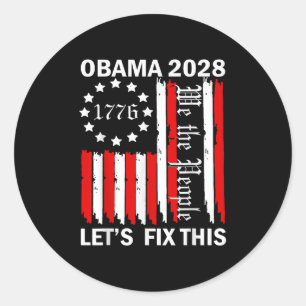 Adesivo Obama Vintage Retro Patriótico 2028 Prote Política