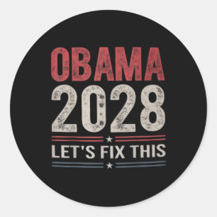 Adesivo Obama Vintage Retro Patriótico 2028 Prote Política