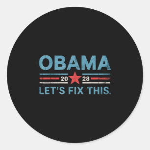 Adesivo Obama Vintage Retro Patriótico 2028 Prote Política