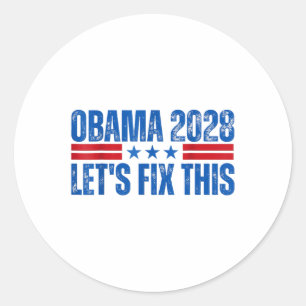 Adesivo Obama Vintage Retro Patriótico 2028 Prote Política