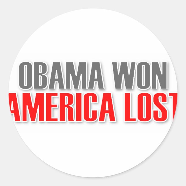 Adesivo Obama Won America Perst (Frente)