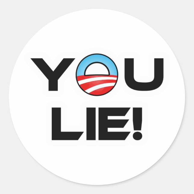 Adesivo Obama You Lie (Frente)