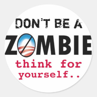 Adesivo Obama Zombies pensa em si mesmo
