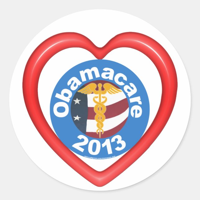 Adesivo Obamacare Heart Sticker (Frente)