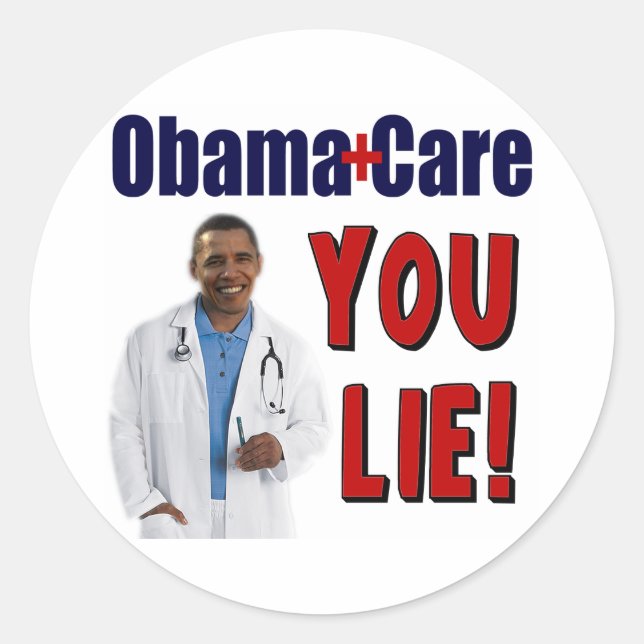 Adesivo ObamaCare: "Você Mente!" (Frente)