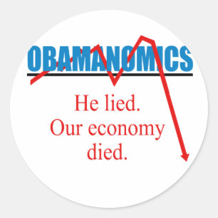 Adesivo Obamanomics - encontrou-se nossa economia morreu