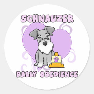 Adesivo Obediência da reunião do Schnauzer de Kawaii
