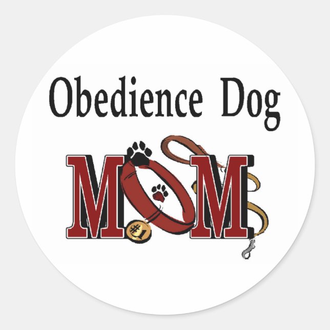 Adesivo Obediência de Cães Presentes da Mãe (Frente)