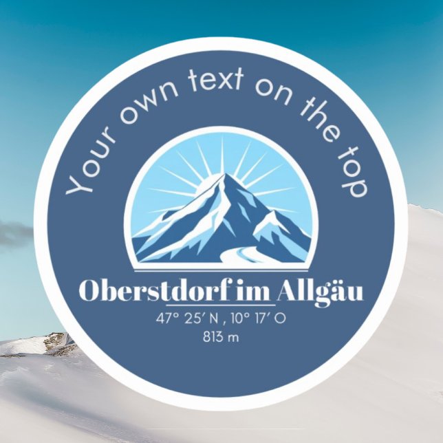 Adesivo Oberstdorf Alemanha montanha souvenir decor (Criador carregado)