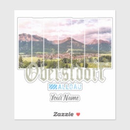 Adesivo Oberstdorf Allgäu Vintage Bavaria Alemanha Souveni