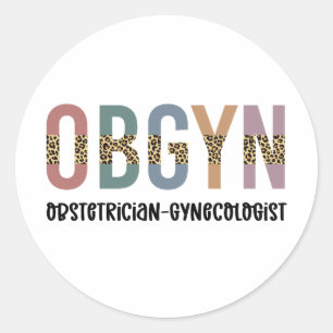 Adesivo Obgyn Obstetrícia Ginecologista Leopard Print