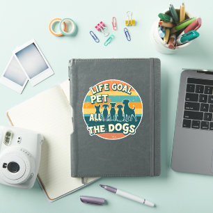 Adesivo Objetivo de Vida Acariciar Todos os Cachorros Cópi