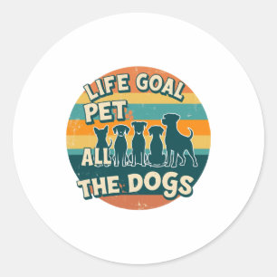 Adesivo Objetivo de Vida Acariciar Todos os Cachorros Cópi