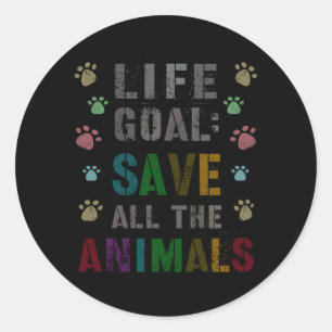 Adesivo Objetivo de Vida Fofo Salvar Animais Dia de Resgat