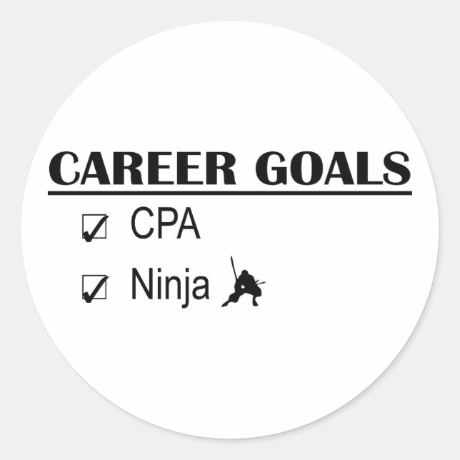 Adesivo Objetivos de Carreira do CPA Ninja (Frente)