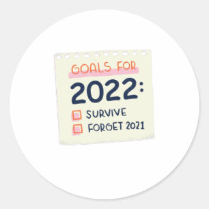 Adesivo Objetivos para 2022: Sobreviver, Esqueça 2021
