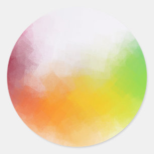 Adesivo Obra de Arte Abstrata Colorida Modelo em Branco Ro