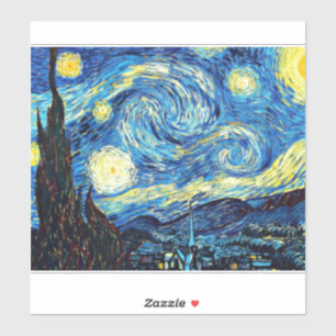 Adesivo Obra de arte de Van Gogh, Noite Estrelada,