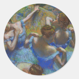 Adesivo Obra-Prima de Arte Fina Azul Bailarinas de Degas