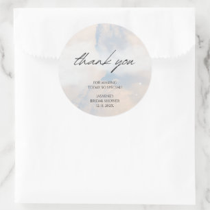 Adesivo Obrigada Cloud 9 Pastel Gradient Chá de Bebê de No