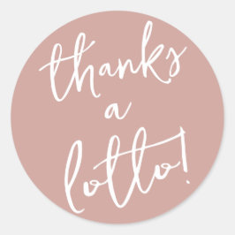 Adesivo Obrigada Lotto Rosa Pó
