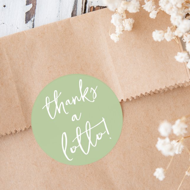 Adesivo Obrigada Lotto Verde Sage (Criador carregado)