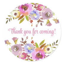 Obrigada por vir floral rosa