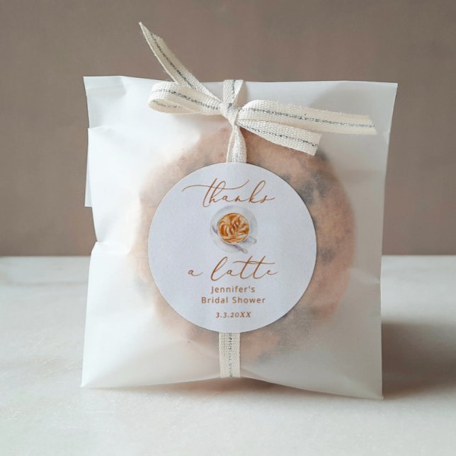 Adesivo Obrigada, um café chá de panela (Criador carregado)