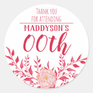 Adesivo Obrigado 18o 2ø 30o 40th 50th 60th 70