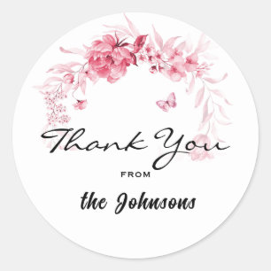 Adesivo Obrigado, 1,5-in-Pink Envy ou Favor do Chá (20)