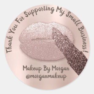 Adesivo Obrigado A Apoiar O Artista Kis Da Maquiagem De Pe