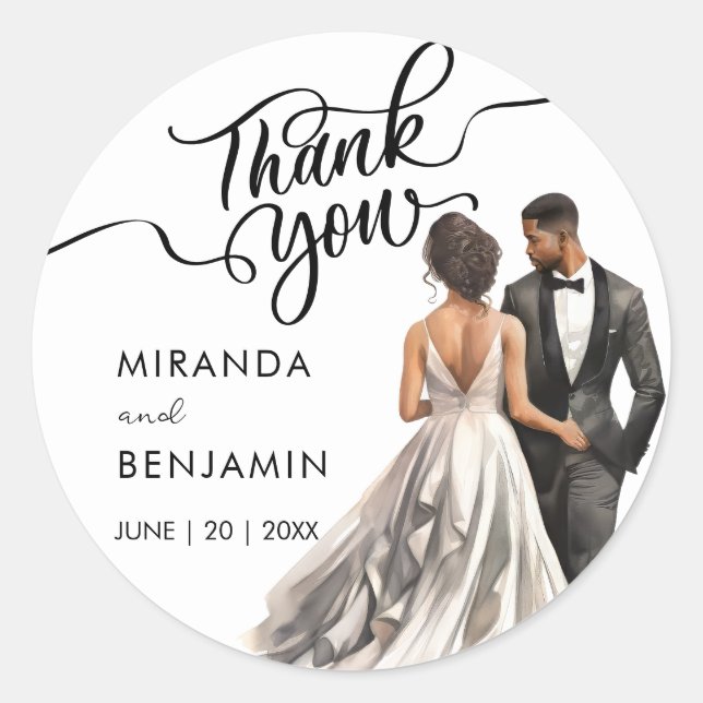 Adesivo Obrigado A Casar Negra Noiva Negra (Frente)