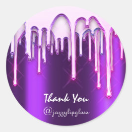 Adesivo Obrigado A Comprar Feriados Pigmas Rosa Púrpura