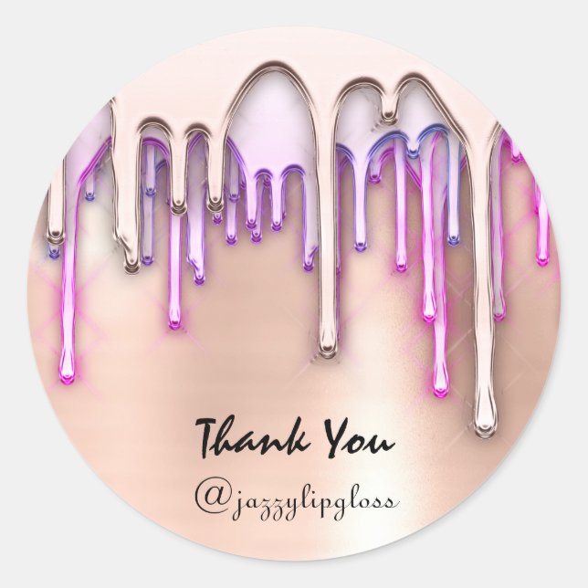 Adesivo Obrigado A Comprar Feriados, Unidades Rosa Rosa (Frente)