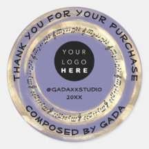 Obrigado A Comprar Logotipo Música Notas Sociais A