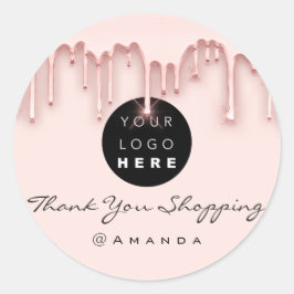 Adesivo Obrigado A Comprar Nome Rosa Blush