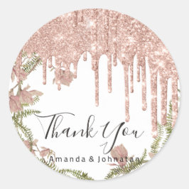 Adesivo Obrigado A Conhecer Rosa De Casamento Glitter Flor